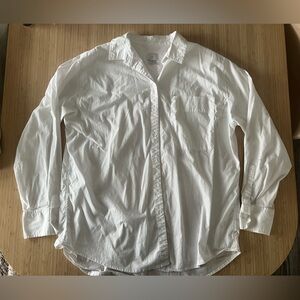 Womens white button down shirt - size medium - a new day